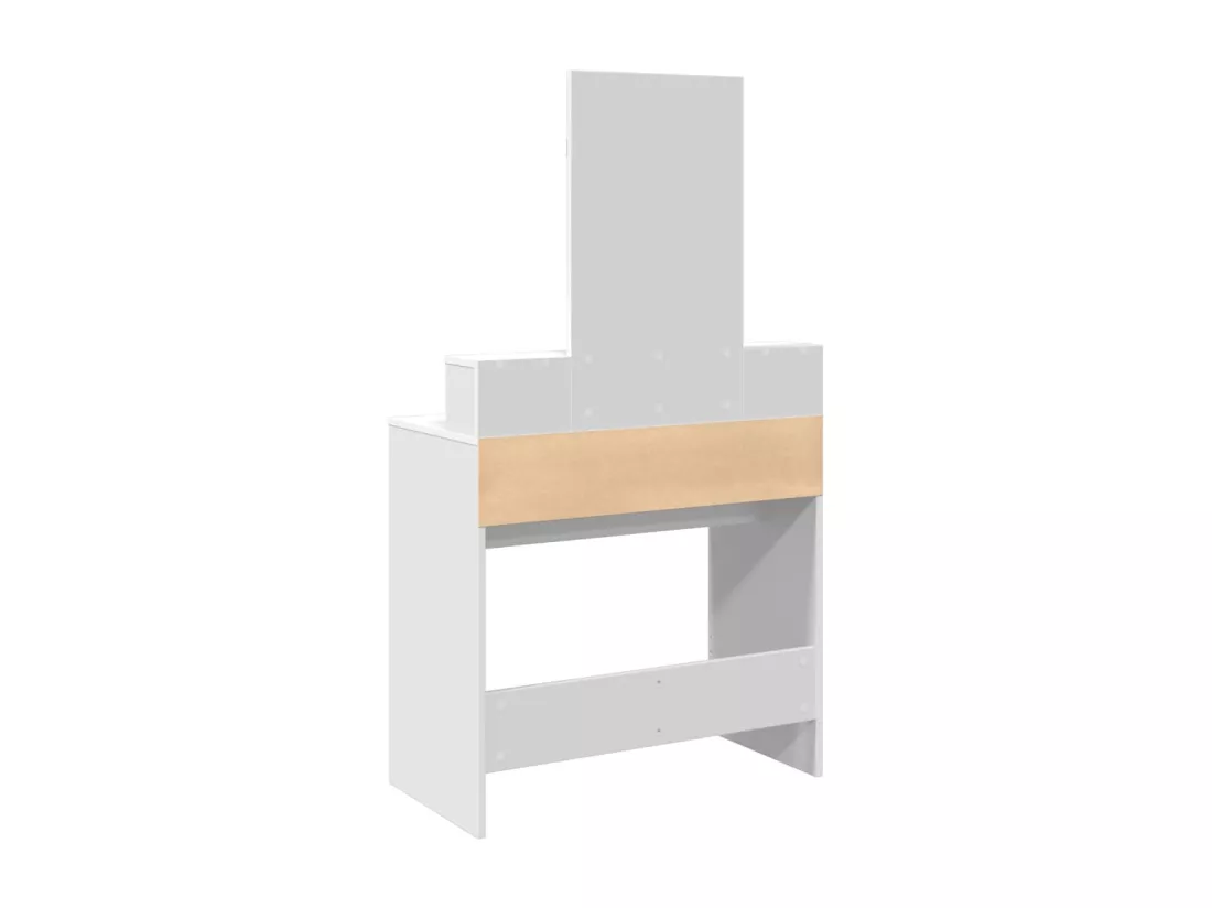 Coiffeuse avec miroir blanc 80x41x144,5 cm