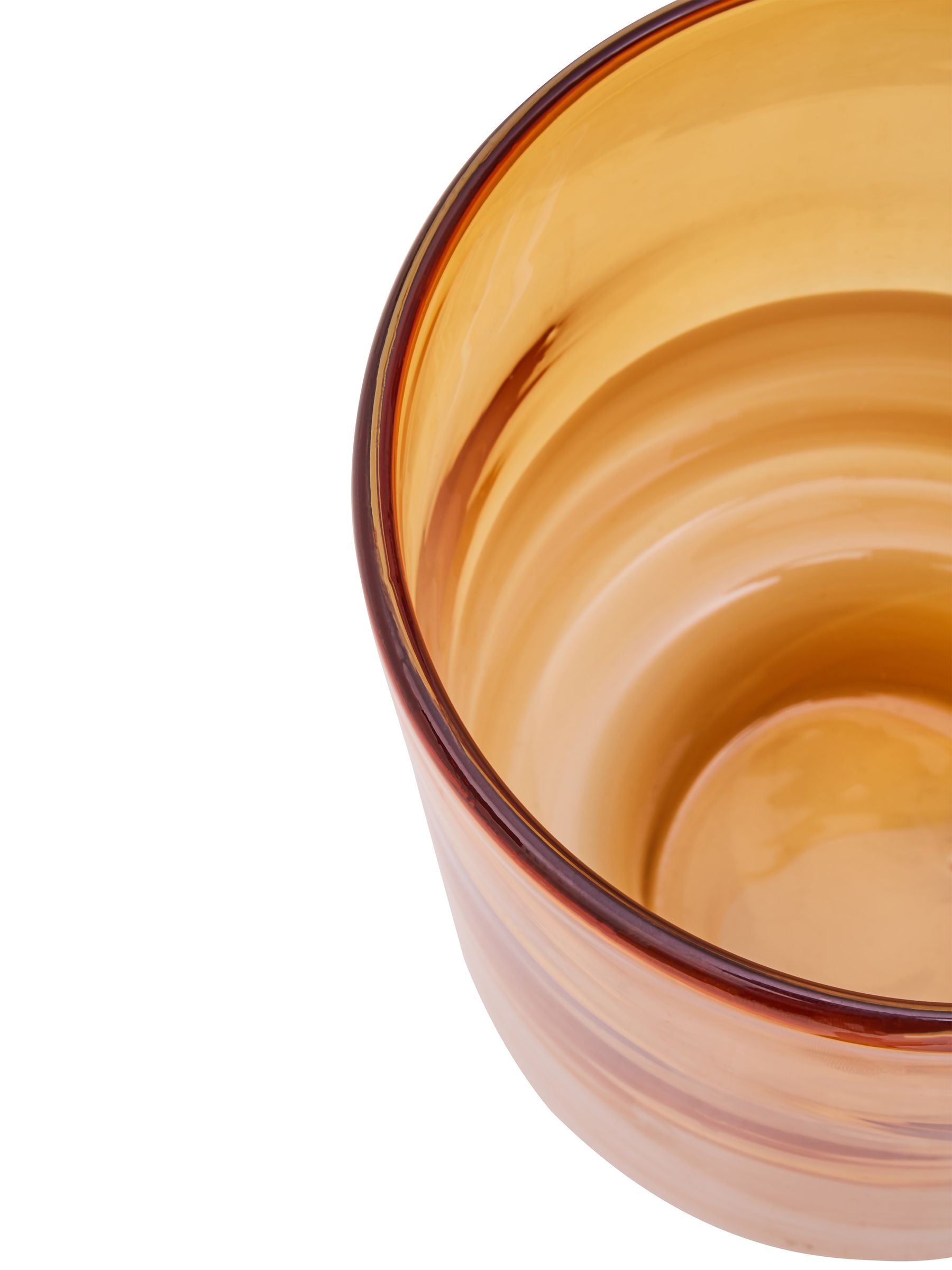 Fifty Five South Cleo Glass Vase with Gold Finishing