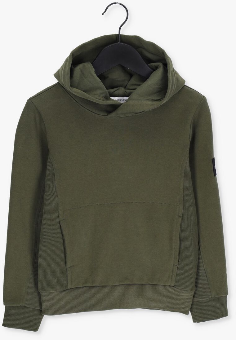 CALVIN KLEIN groene calvin klein trui badge rib hoodie