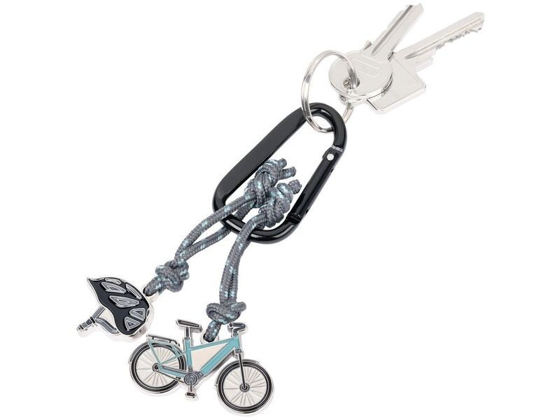 Troika Schlüsselanhänger E-Bike mehrfarbig Schlüsselanhänger mit Karabinerhaken