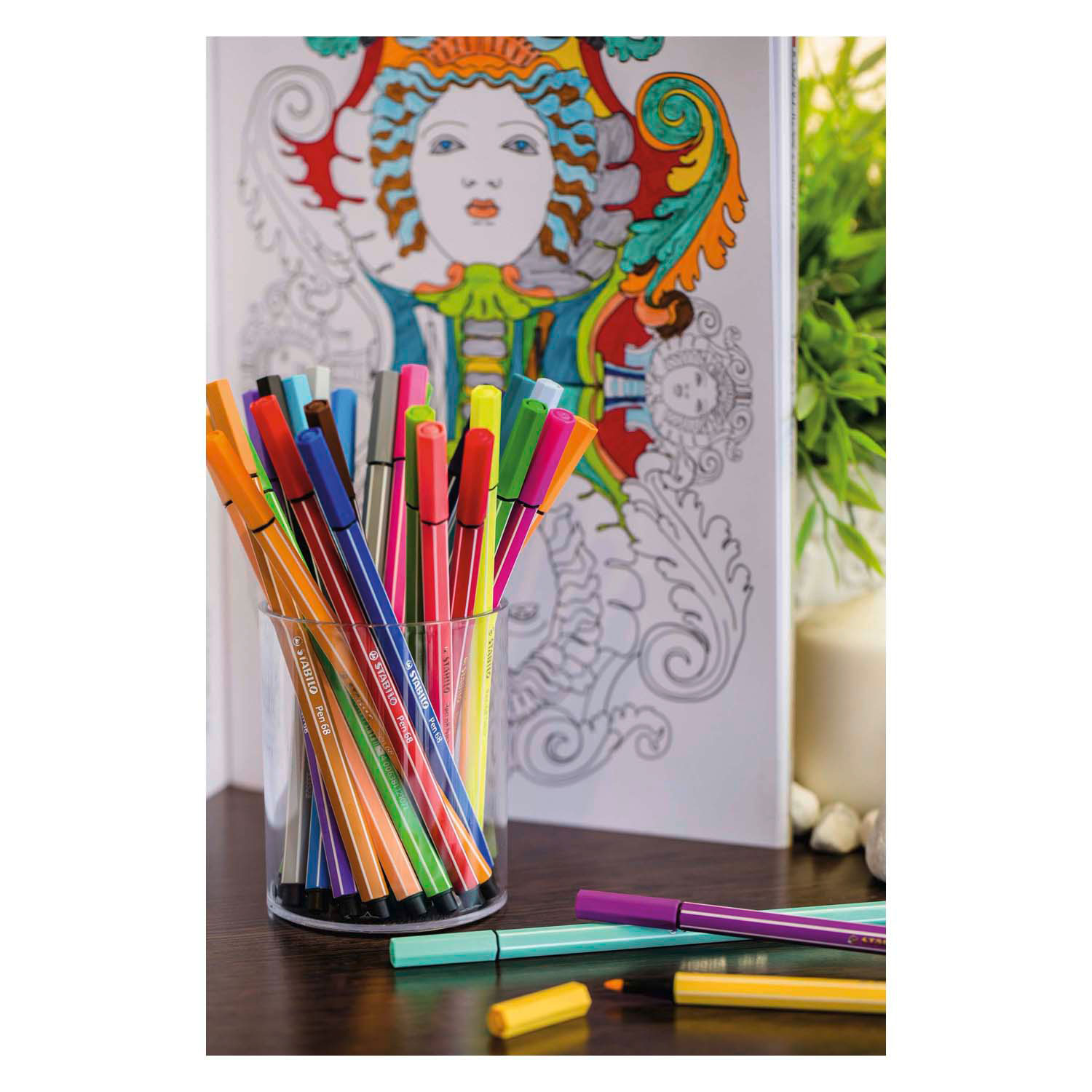 STABILO Pen 68 - Viltstift - ARTY - Rollerset Met 25 Stuks