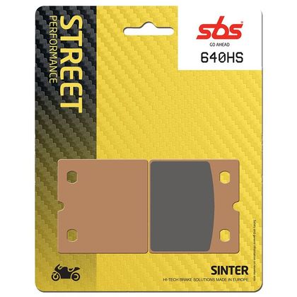 Plaquettes de freins SBS 640HS Sinter Métal Fritté avant (Spécial ABS selon modèle)