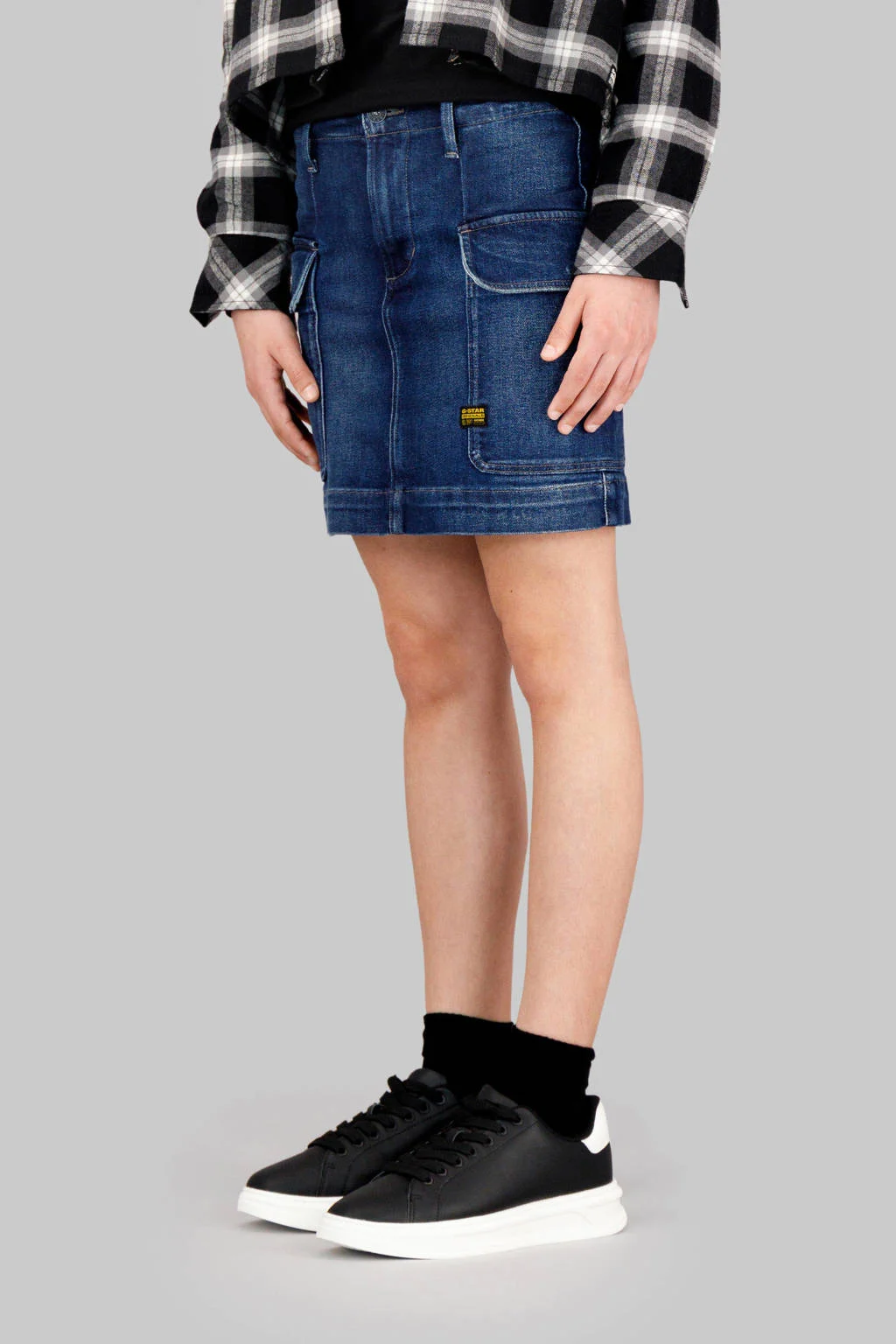 G-STAR denim spijkerrok medium blue denim