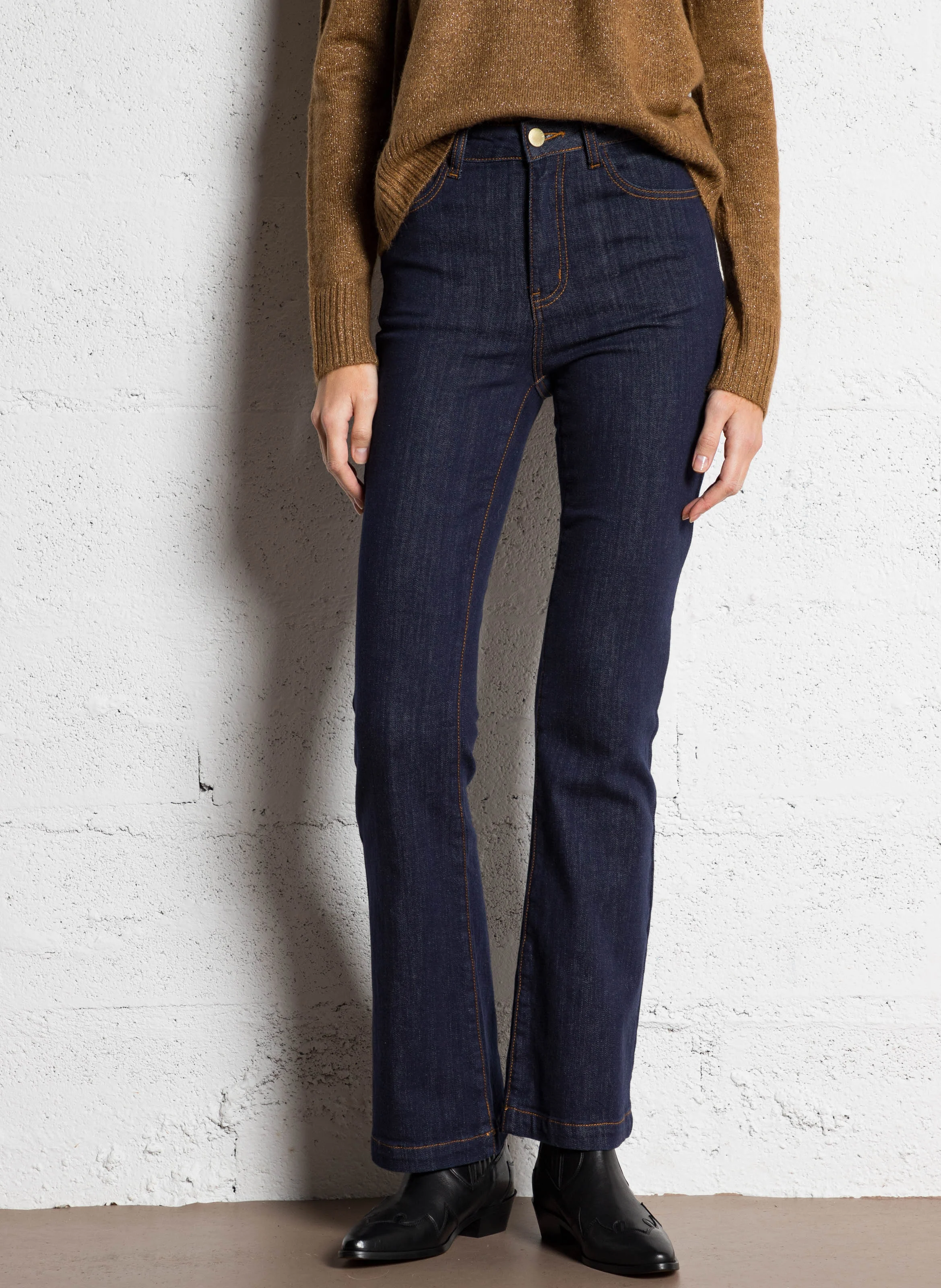 LANCELOT - Jean flare brut | Bleu