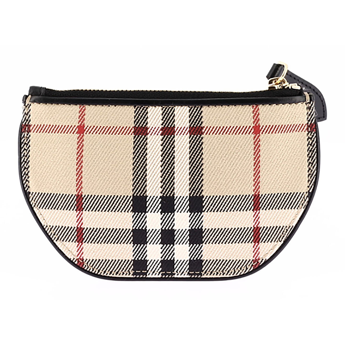 Burberry Porte-monnaie en Toile Check beige - Neuf avec étiquette - L.13 cm