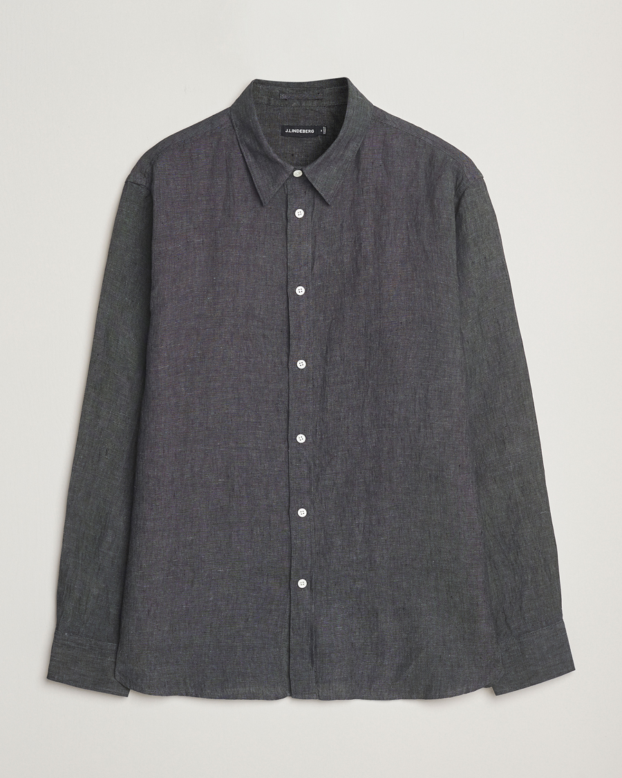 J.Lindeberg Linen Melange Shirt Black