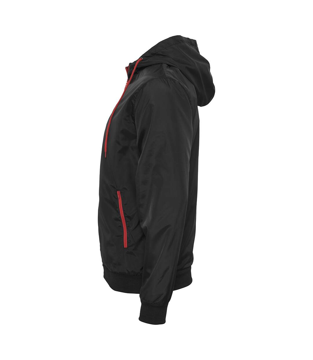Build Your Brand - Veste zippée - Homme (Noir/ Rouge) - UTRW5676