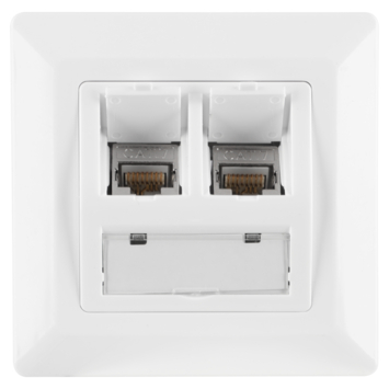 Q-Link FTP contactdoos CAT7 inbouw dubbelvoudig 8 polig RJ45