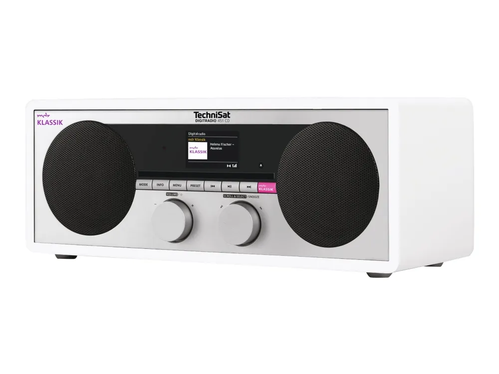 TechniSat DigitRadio 451 CD mdr Klassik Edition - Audiosystem - 2 x 10 Watt - hvid