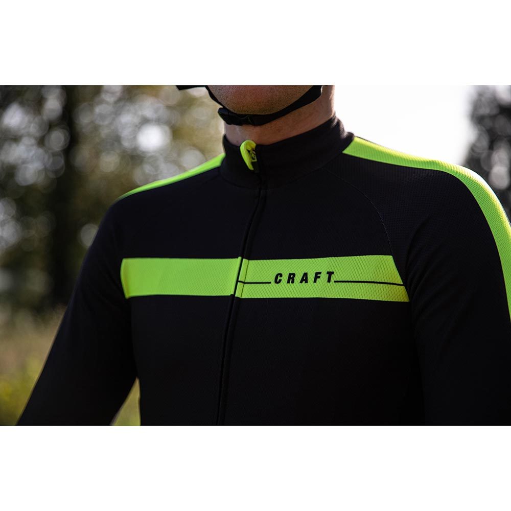 Craft LMTD Fietsshirt Lange Mouwen Zwart/Geel Heren