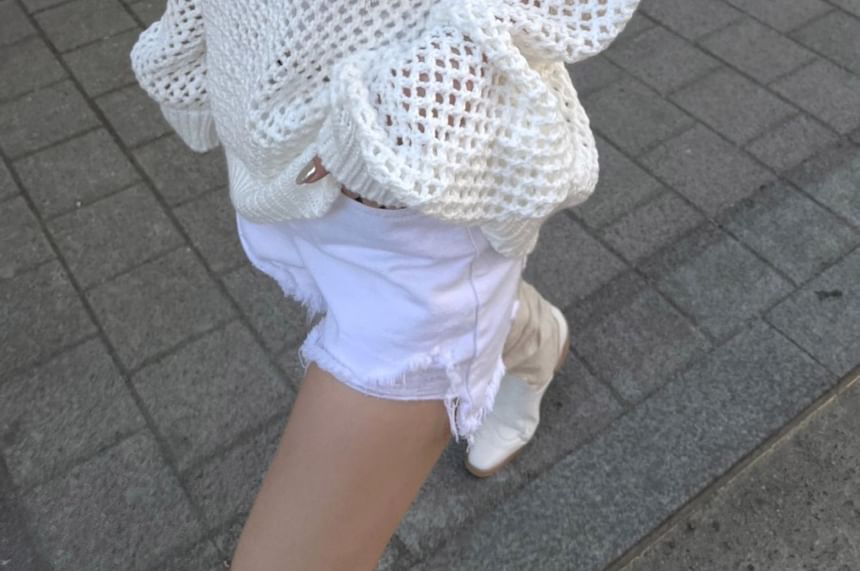 SeoulPop - Unisex gehaakte nettrui met losse pasvorm
