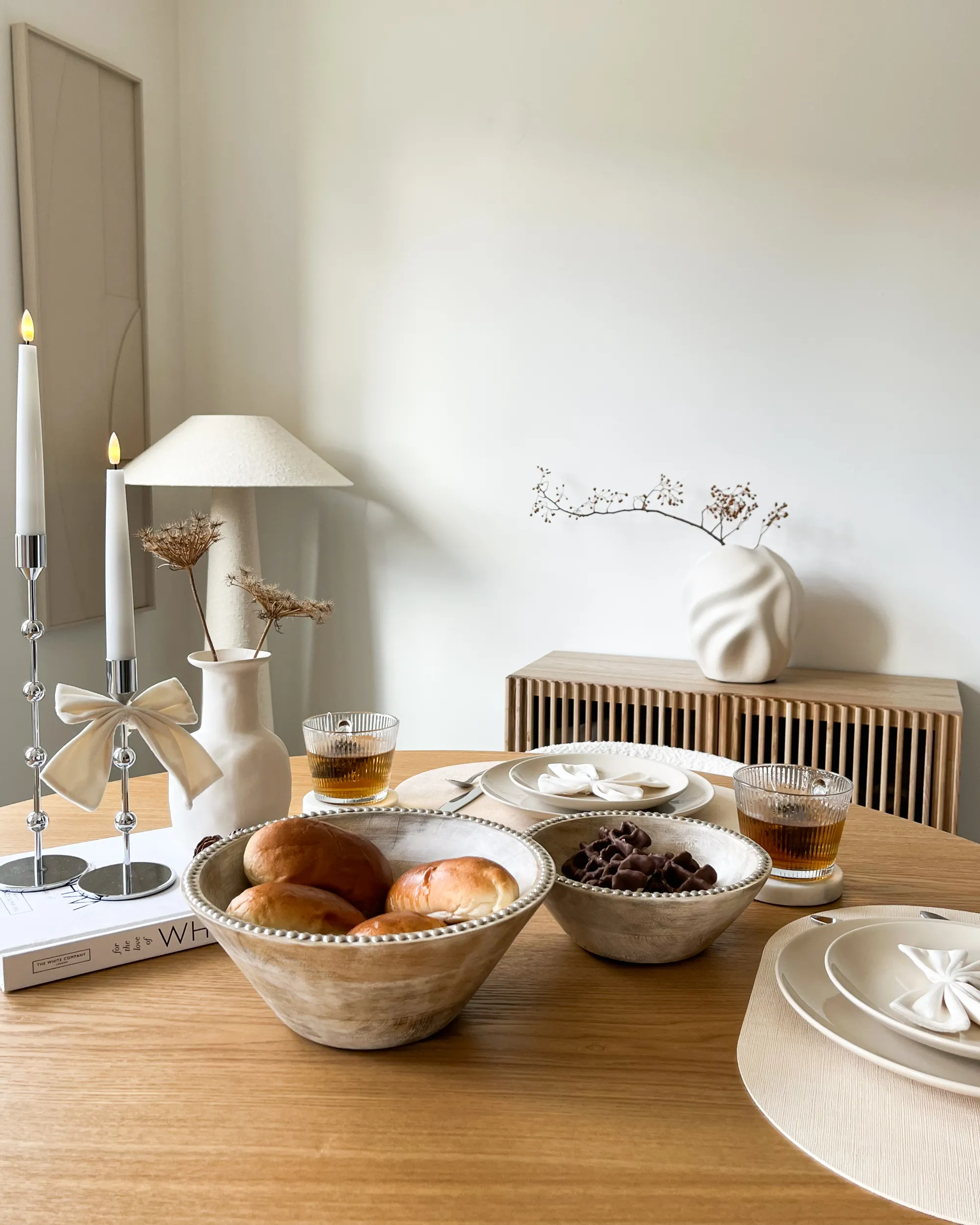 Set van 2 decoratieve schalen LUXOR Mangohout Lichtbruin