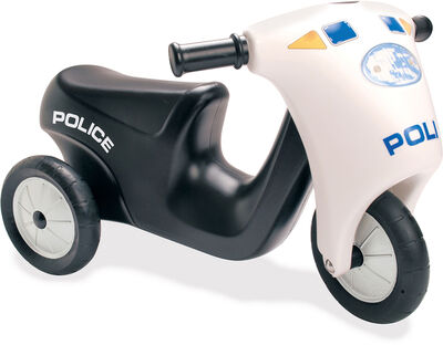 Dantoy Politimoped Gummihjul, Svart/Hvit