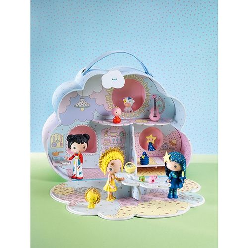 Djeco tinyly draagbaar poppenhuis - sunny & mia