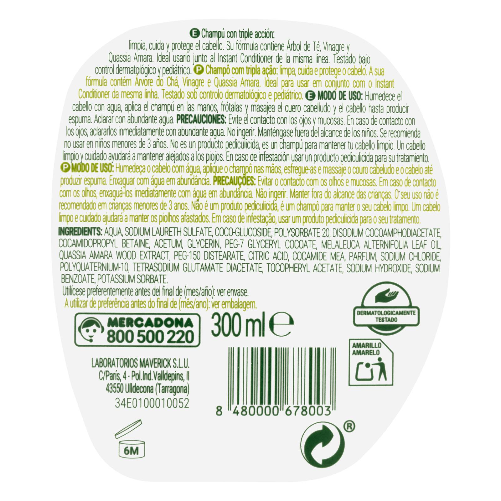 Shampooing préventif et protecteur Protect Triple Action Deliplus