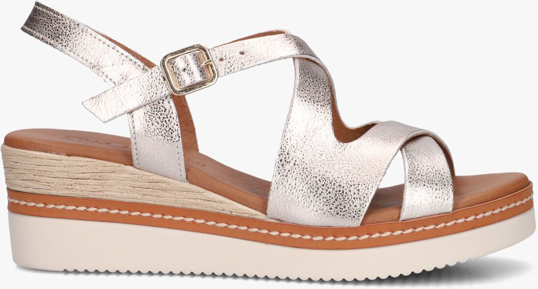 goudkleurig lina locchi sandalen met hak 5547