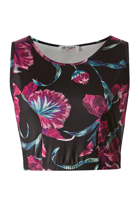 Bustier, floraler Print, Rundhals, Unterbrustband, ärmellos