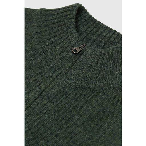 Wood Wood Blu AA Halfzip Striktrøje, Nature Green, XL