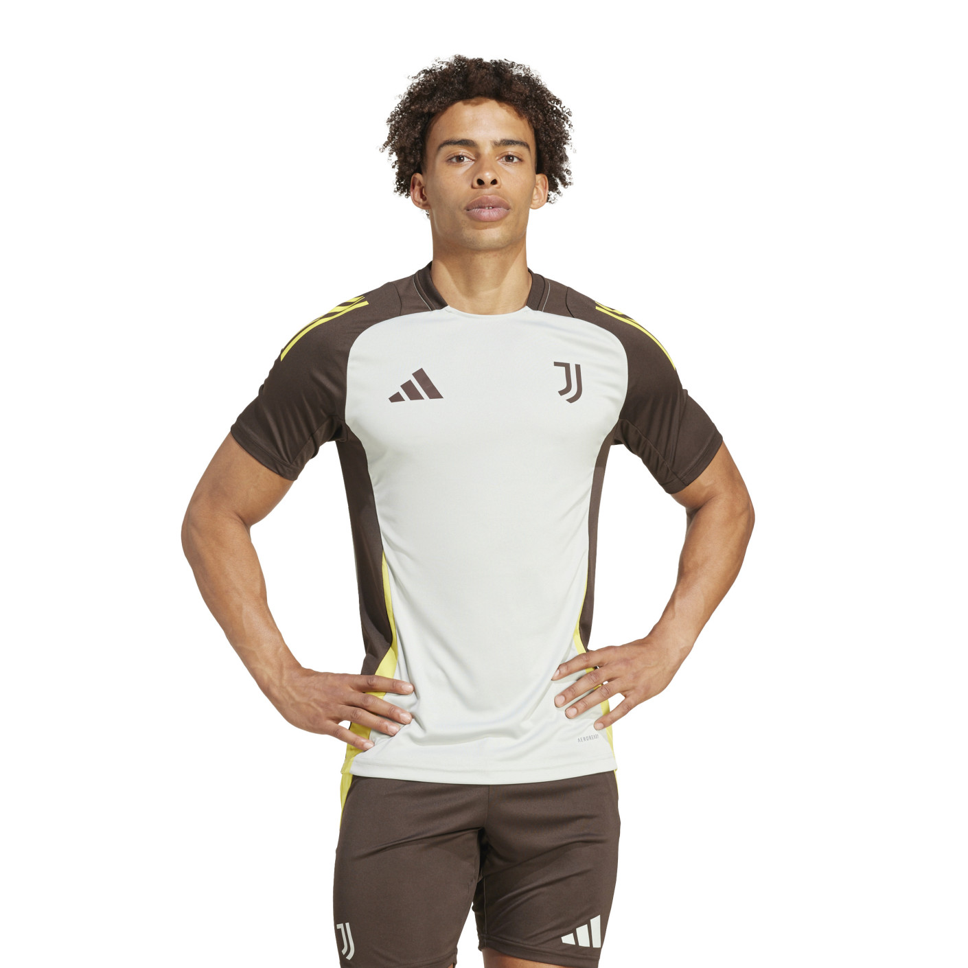 Adidas Juventus Trainingsshirt Europees 2024-2025 Grijs Bruin Geel