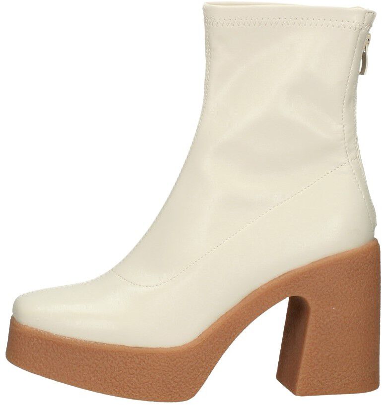 Posh By Poelman Enkellaarsjes Hak beige