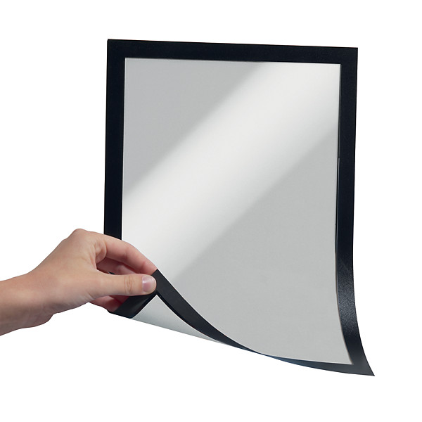 5 cadres d'affichage magnétique Duraframe A4 contour noir