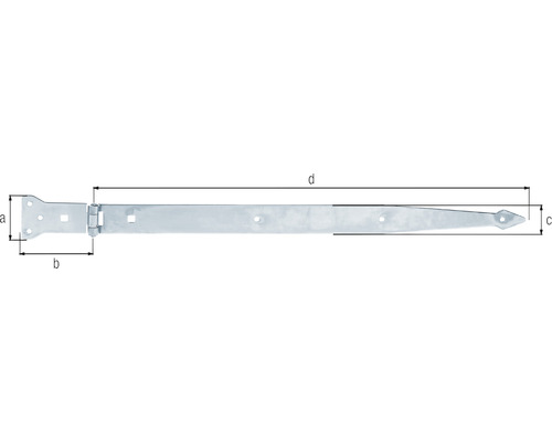 Zware werpstrop type 64, 600 x 45 mm, verzinkt, dikfilm gepassiveerd