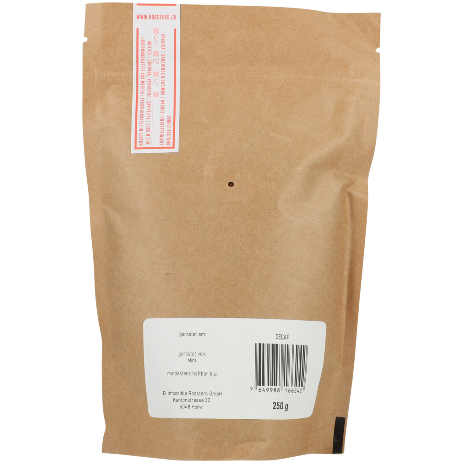 Imposible Roasters Bohnenkaffee Decaf