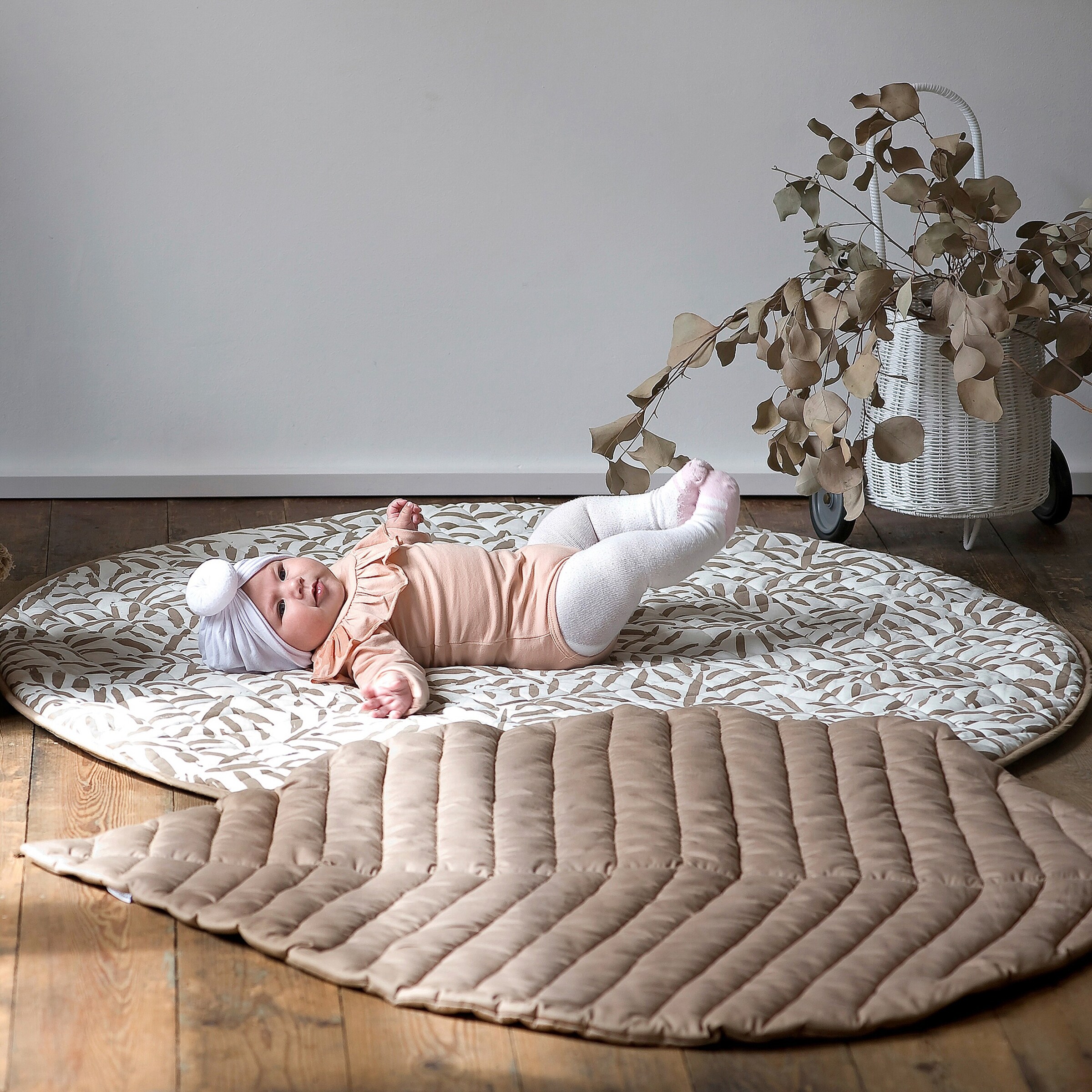 toddlekind Krabbeldecke Blatt 116x87 cm Tan