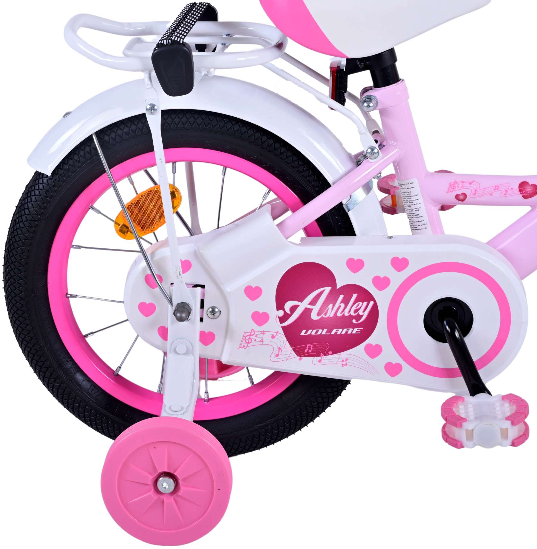 TPFSports Ashley Kinderfahrrad - Mädchen - 14 Zoll - Rücktritt + Handbremse - Weiß