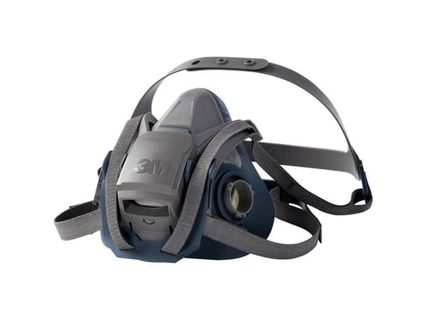 3M 70071668134, Halvdekkende, Luftrensende respirator, Konstruksjon, Industrielt vedlikehold, Svart, Grå, Silikon