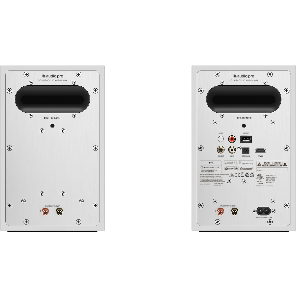 Audio Pro A28 høyttalersett (hvit)