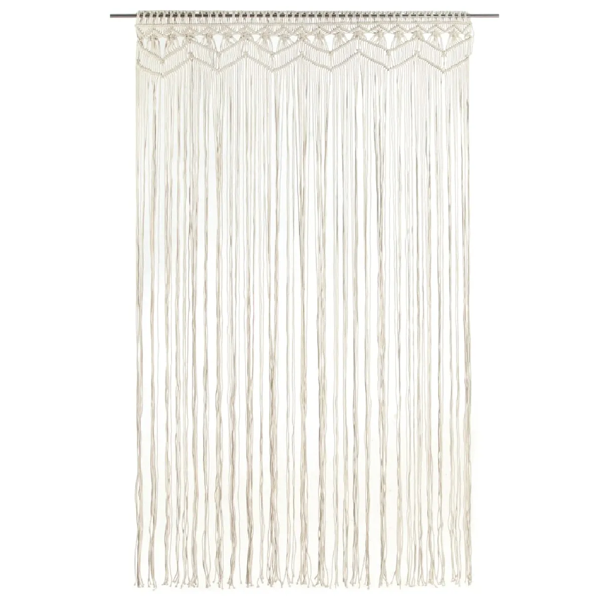 VidaXL Rideau en macramé 140x240 cm - Coton