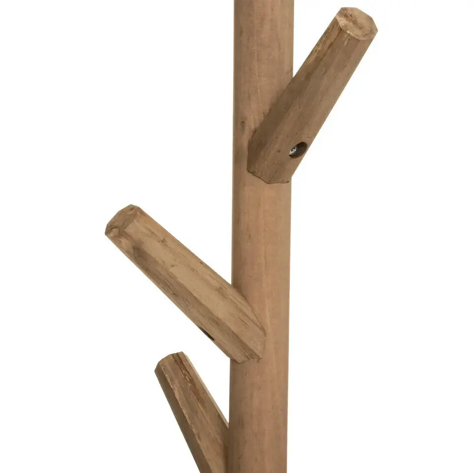 Atmosphera Kapstok - lichtbruin/zwart - hout - 8-haken - H178 cm