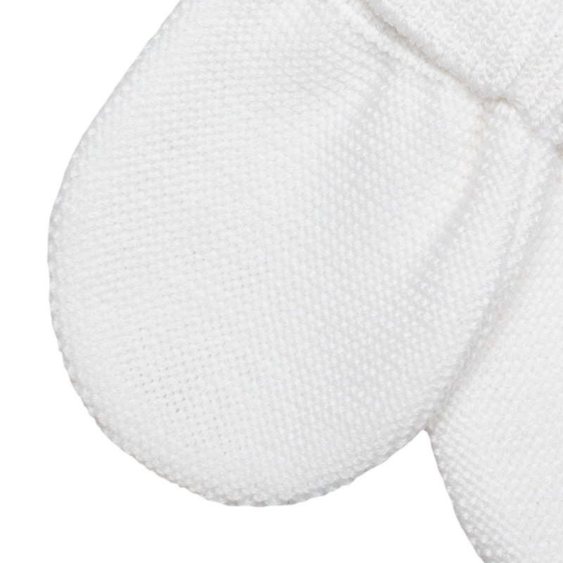 Fäustlinge Merinowolle wollweiss