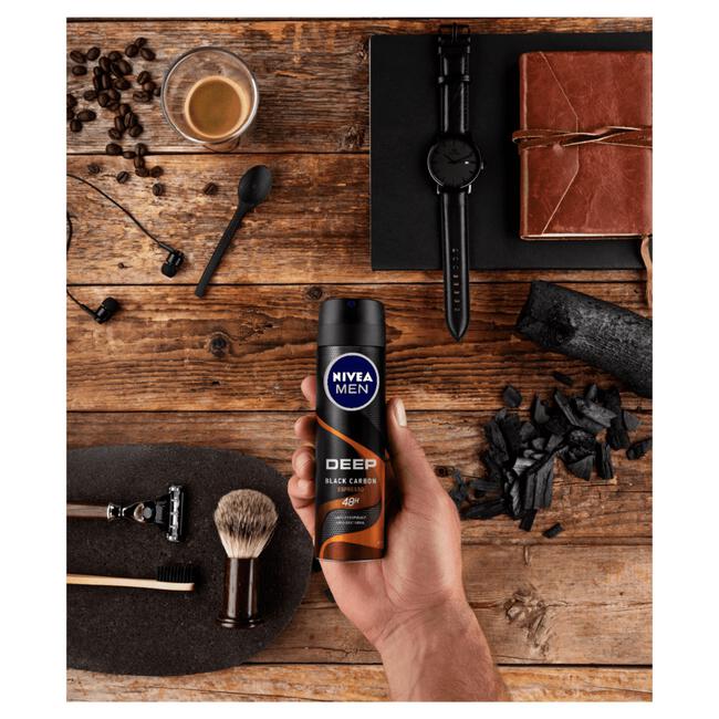 NIVEA MEN DEEP Black Carbon Espresso Deodorant Spray 150 ML