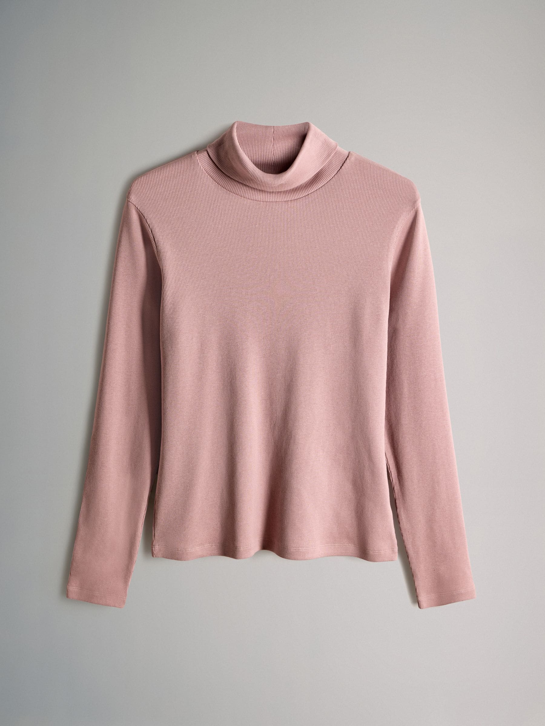 The Set 4 Pack Ribbed Roll Neck Long Sleeve T-Shirts
