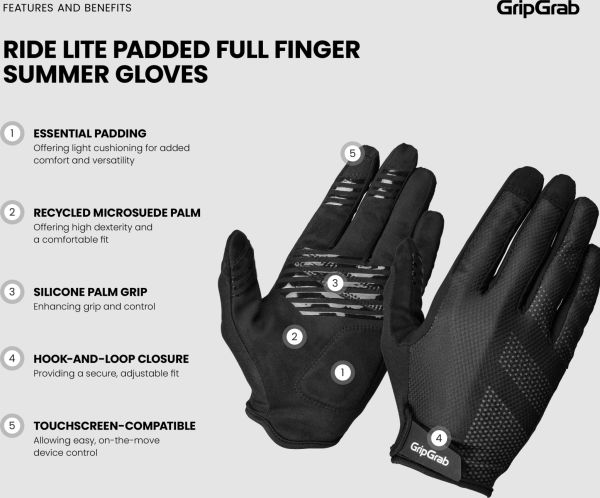 GripGrab Ride RC Lite Padded Cykelhandsker, Olive
