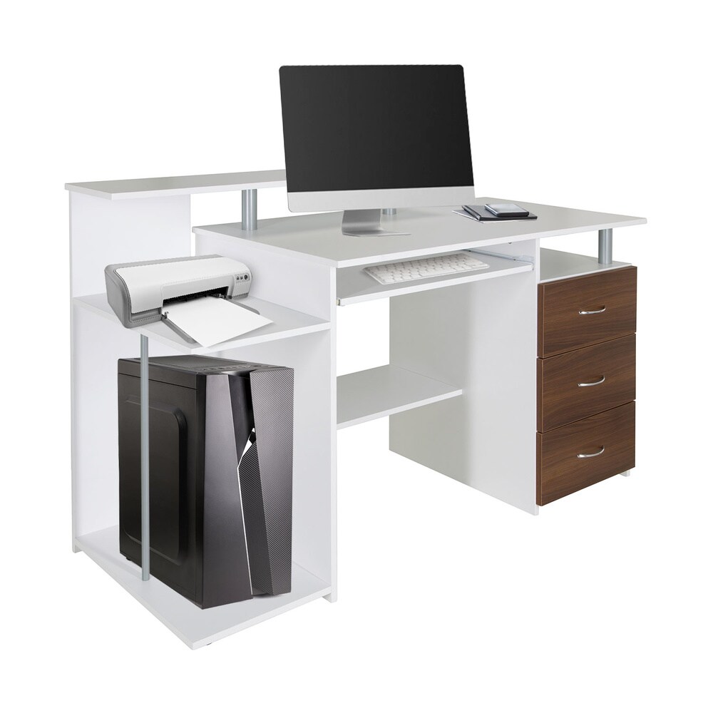 Schreibtisch WORKSPACE H IV Melaminharzbeschichtete Spanplatte, Gestell pulverbeschichteter Stahl hjh OFFICE
