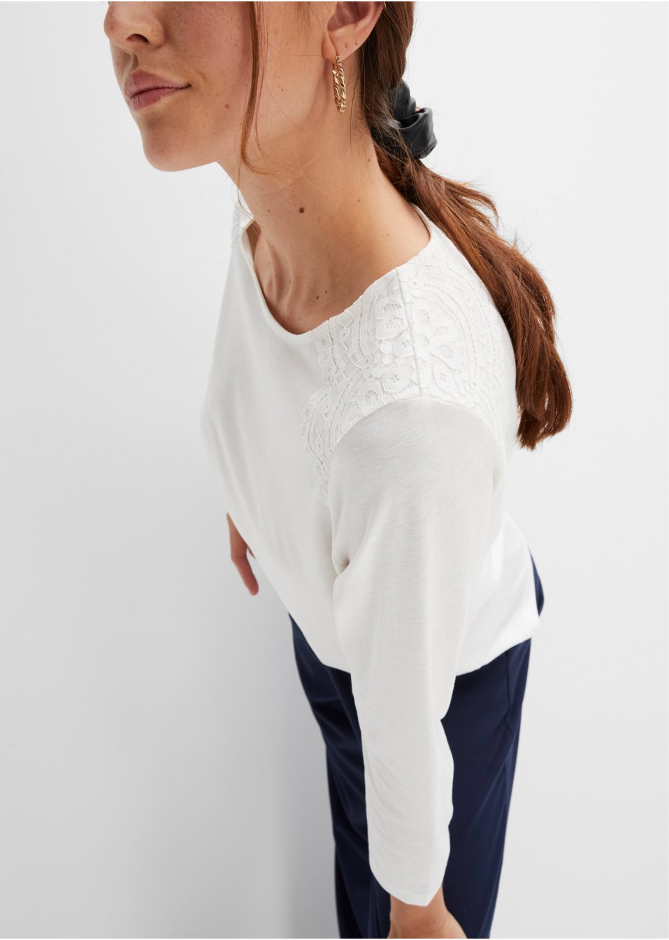 T-shirt à dentelle