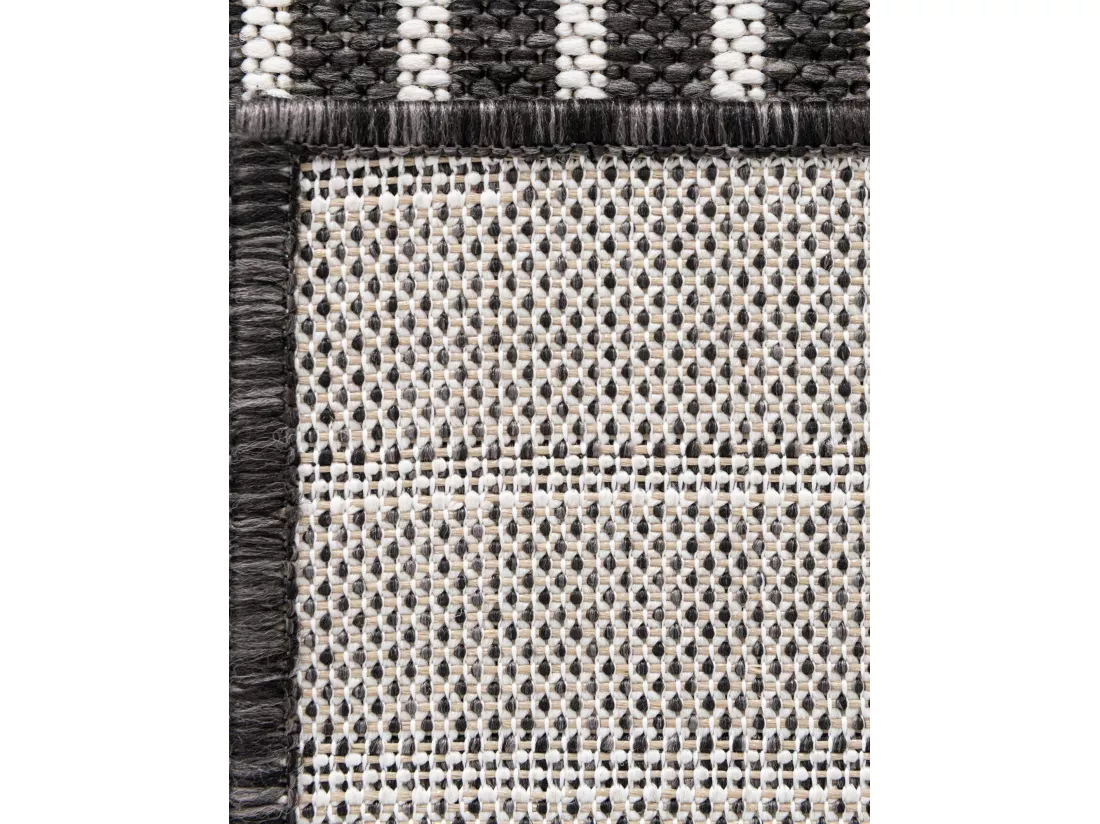 Tapis d'Extérieur - 244x160 - Anthracite - Tulum Symetry
