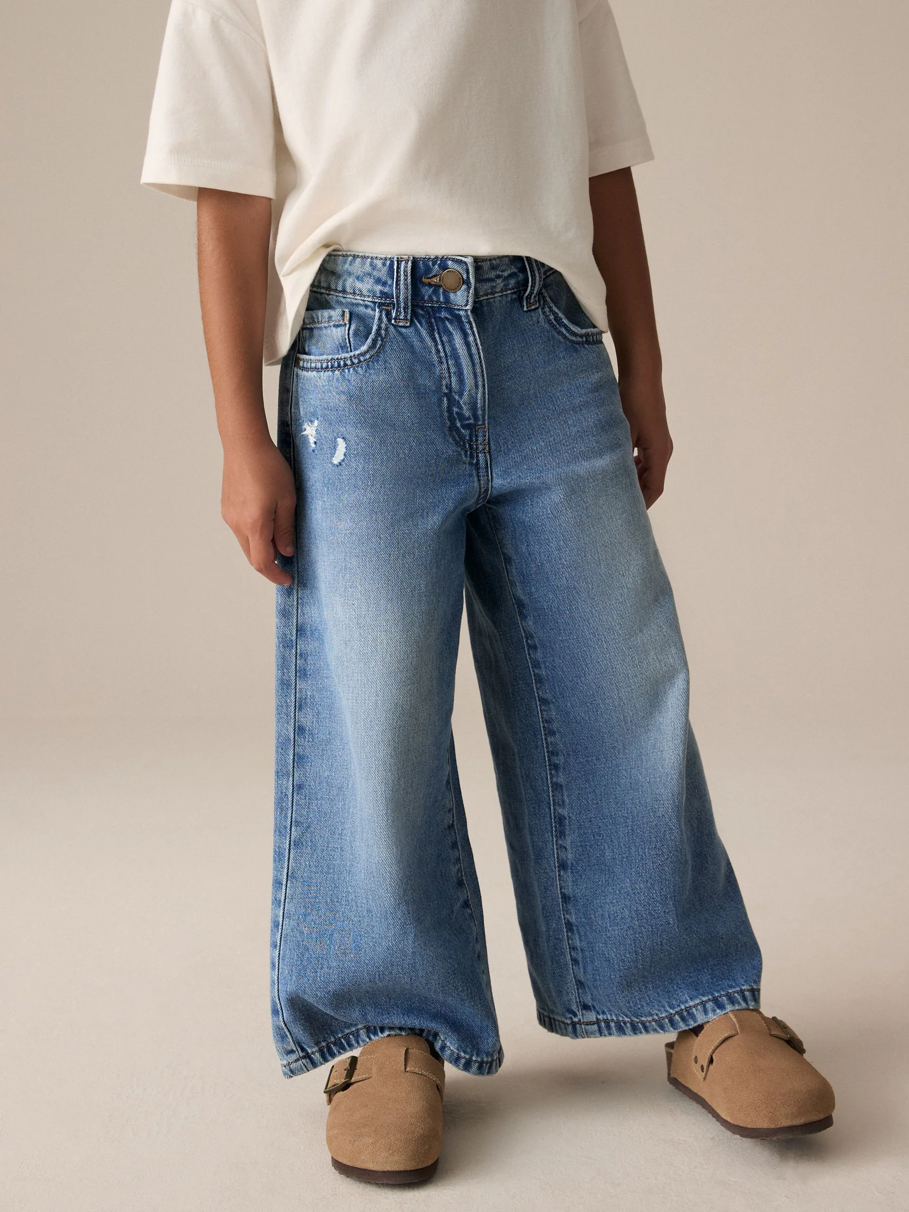 Denim - Jeans met extra wijde pijpen (3-16jr)