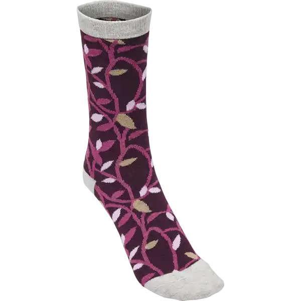 Socken 3er Herbst Floral beere 35 / 38