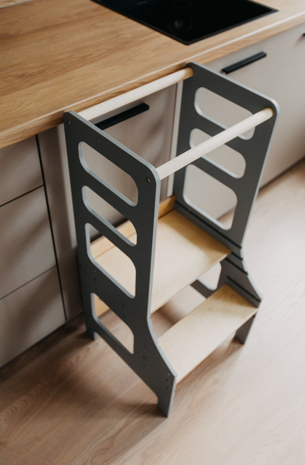 Køb Duck Woodworks Læringstårn Justerbart Grey