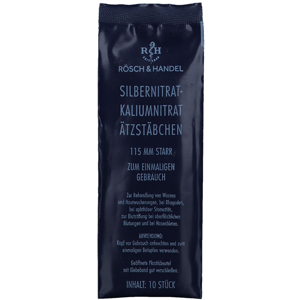 Silbernitrat-Kaliumnitrat-Atzstäbchen 10 x 115 mm starr