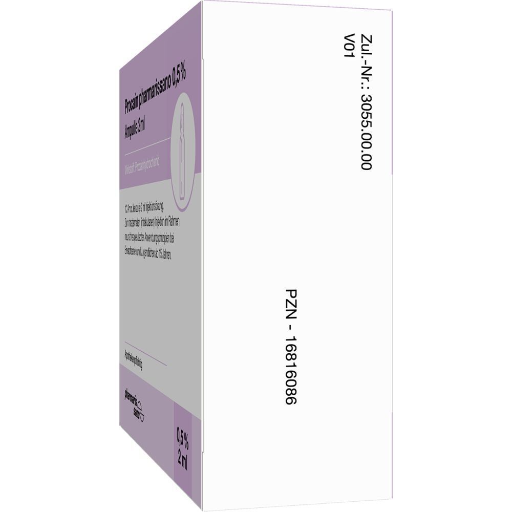 PROCAIN pharmarissano 0,5% Inj.-Lsg.Ampullen 2 ml