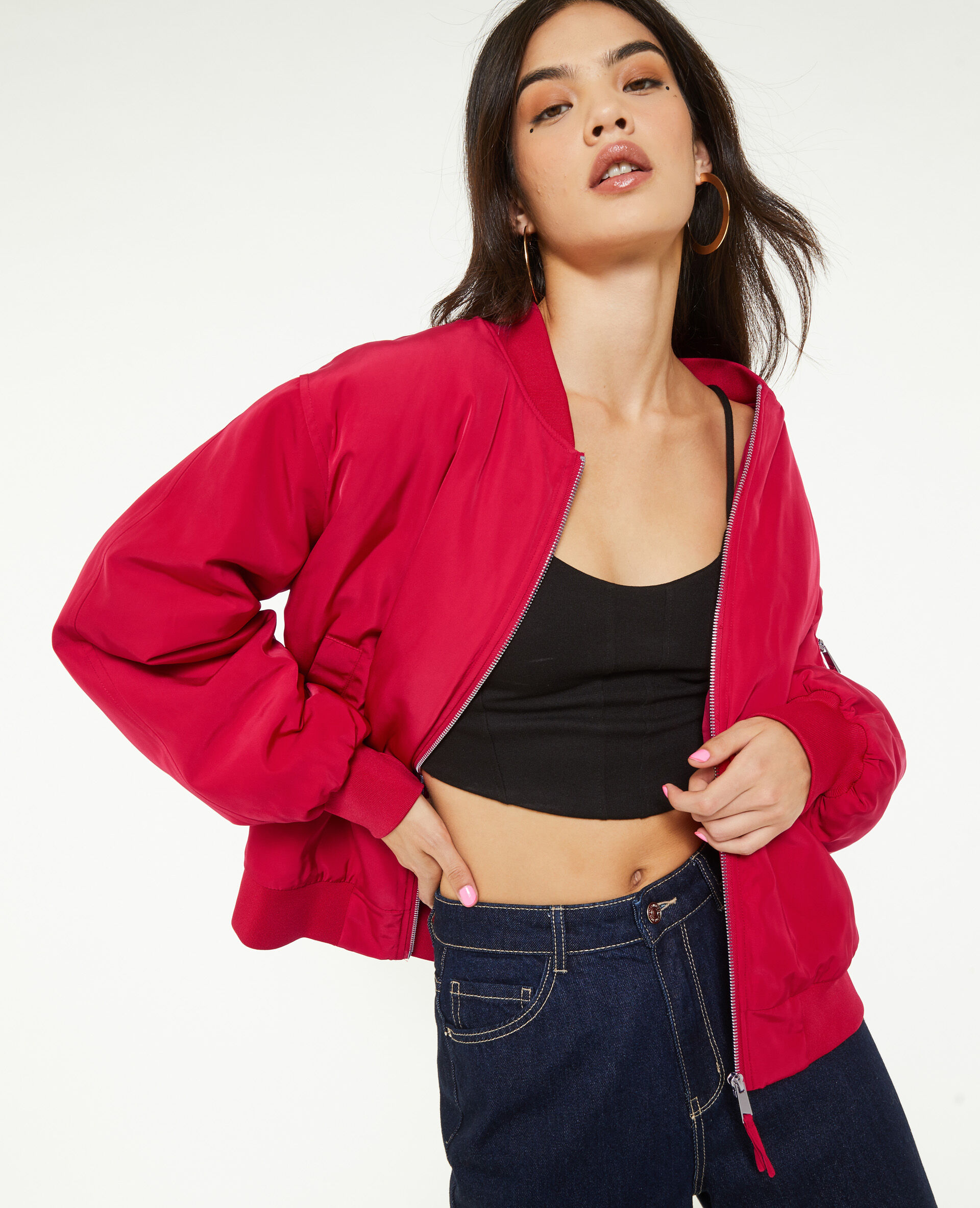 Bomber oversize - Rouge