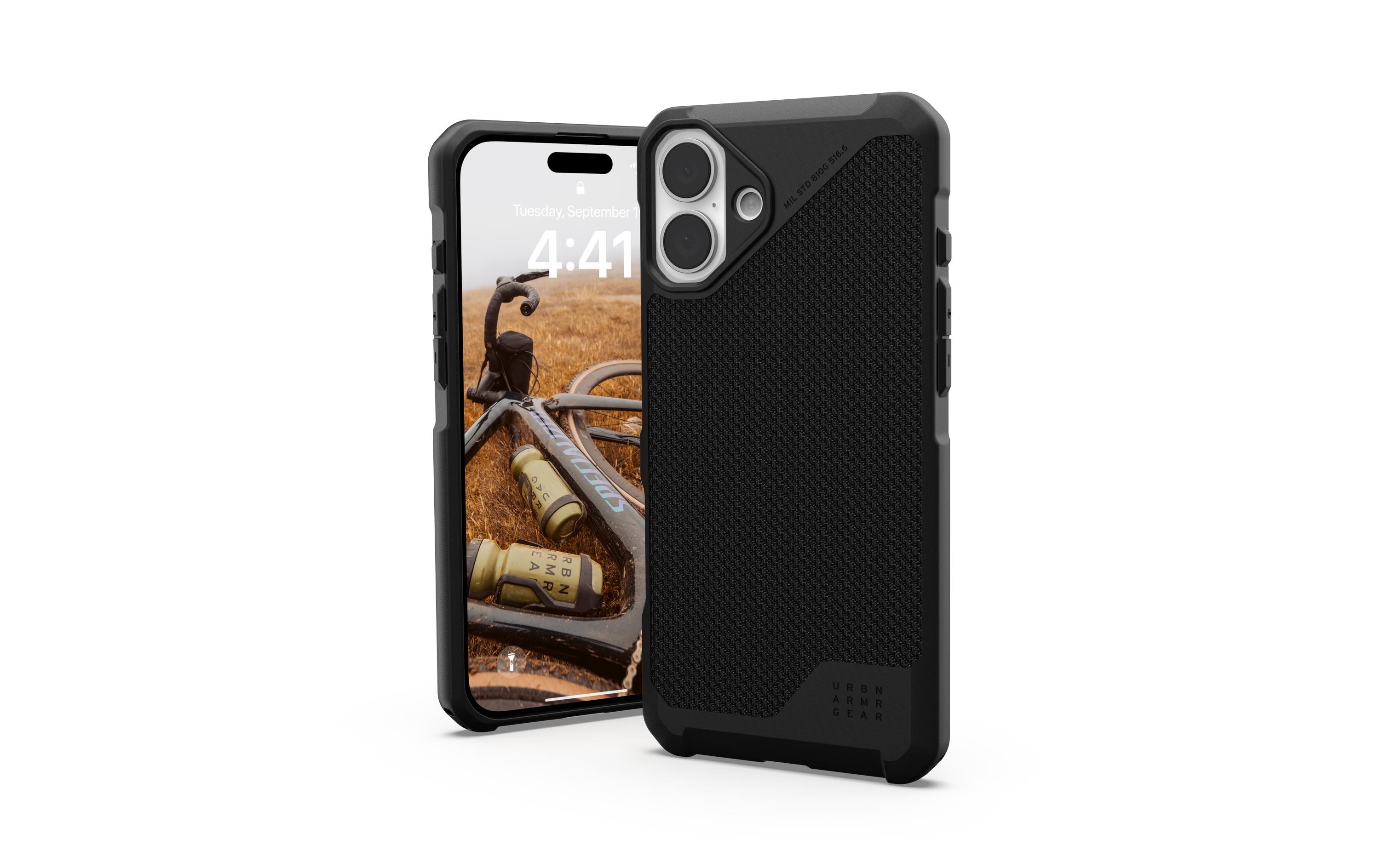 Back Cover Metropolis LT iPhone 16 Plus Kevlar BlackSchutzhülle für das Apple iPhone 16 Plus