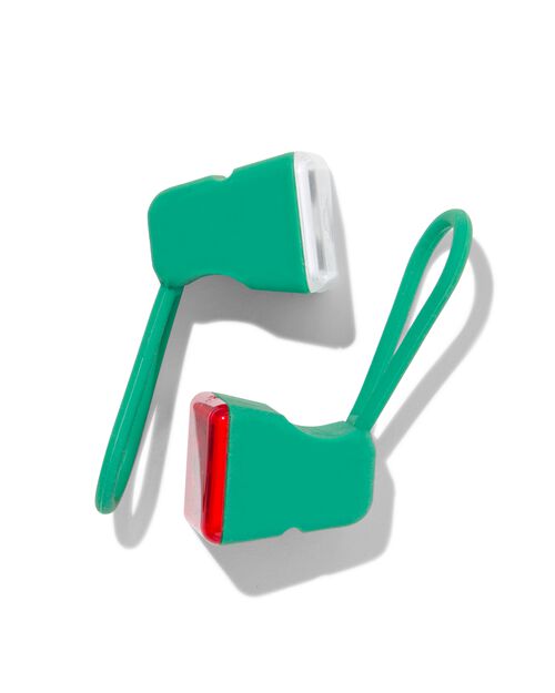 2 lampes LED pour vélo vertes