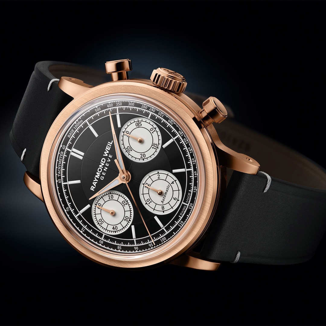 Raymond Weil Millesime Chronograph Schwarz / Rosé Ø 39.5mm