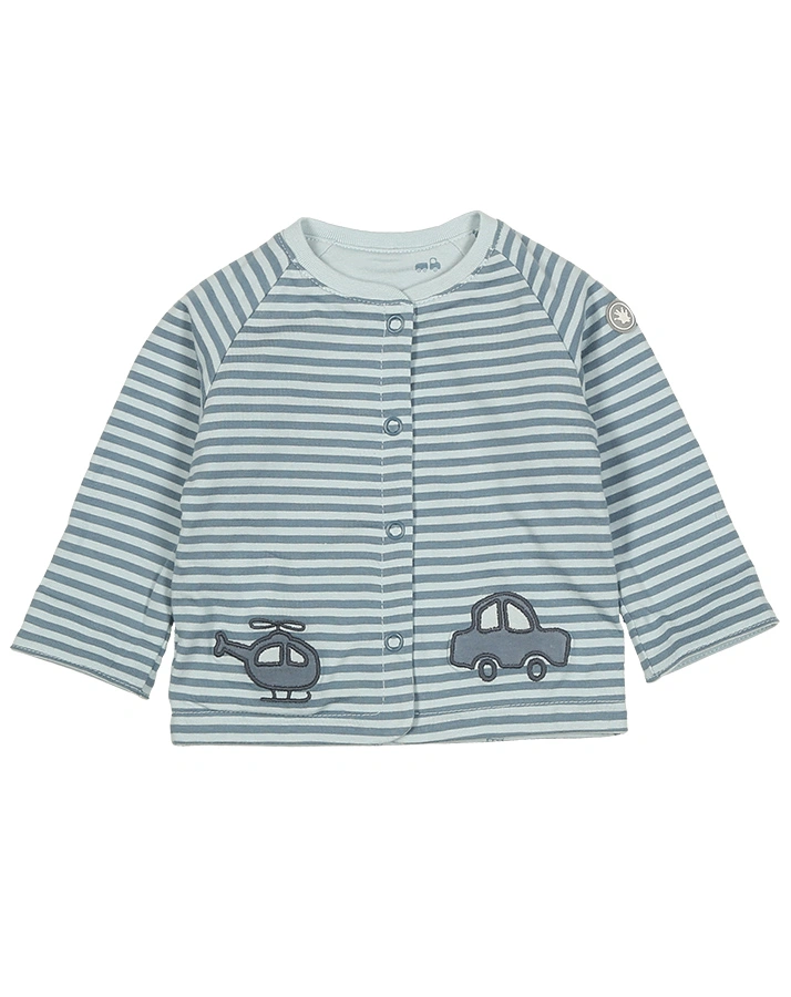 Wendejacke CAR gestreift in blau